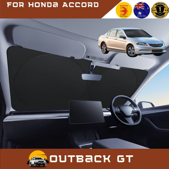 Front Windscreen Sun Shade for Honda Accord 2008 - 2012 (8th Gen) - Standard 150 x 85 cm - Black