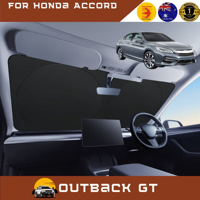 Front Windscreen Sun Shade for Honda Accord 2012 - 2017 (9th Gen) - Standard 150 x 85 cm - Black