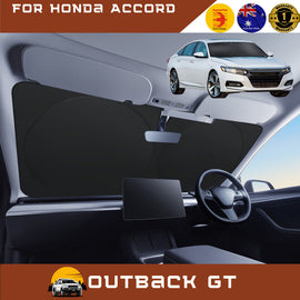 Front Windscreen Sun Shade for Honda Accord 2018 - 2022 (10th Gen) - Standard 150 x 85 cm - Black