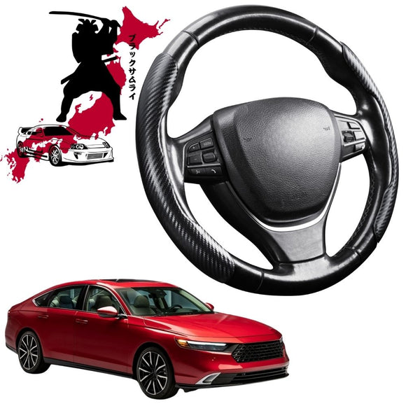 Black Samurai Segmented Steering Wheel Cover for Honda Accord 2022 - 2024 (CY, 11th Gen)
