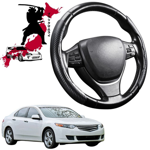 Black Samurai Segmented Steering Wheel Cover for Honda Accord Euro 2002 - 2008 CL