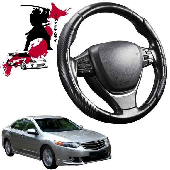 Black Samurai Segmented Steering Wheel Cover for Honda Accord Euro 2008 - 2014 CU