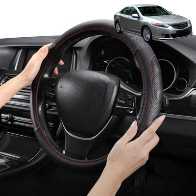 Steering Wheel Cover Pro Extra Layer for Honda Accord Euro 2008-2014 CU - Breathable & Anti-Slip - Circle 38 cm