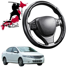 Black Samurai Segmented Steering Wheel Cover for Honda City 2007 - 2014 GM2, GM3
