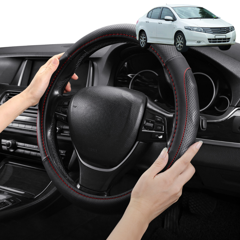 Steering Wheel Cover Pro Extra Layer for Honda City 2007-2014 GM2, GM3 - Breathable & Anti-Slip - Circle 38 cm
