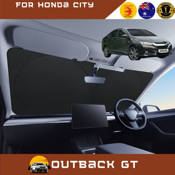 Front Windscreen Sun Shade for Honda City 2014 - 2020 - Standard 150 x 85 cm - Black