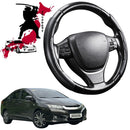 Black Samurai Segmented Steering Wheel Cover for Honda City 2014 - 2020-1