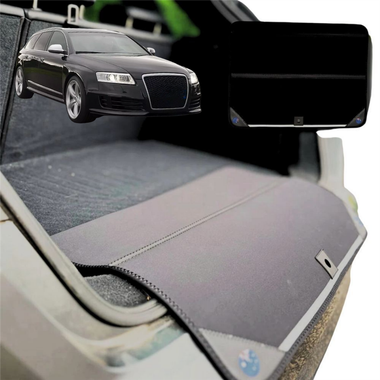 Rear Cargo Boot Bumper Protector for Audi A6 S6 RS6 2004 - 2011 (C6) - Standard (72 x 55) - Black