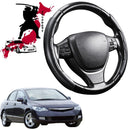 Black Samurai Segmented Steering Wheel Cover for Honda Civic 2006 - 2012 Sedan(8th Gen)-1