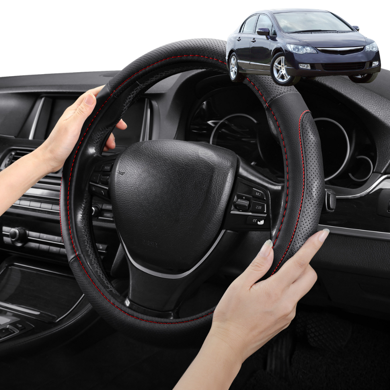 Steering Wheel Cover Pro Extra Layer for Honda Civic 2006 - 2012 Sedan(8th Gen) - Breathable & Anti-Slip