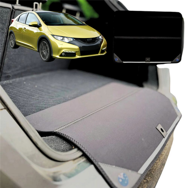 Rear Cargo Boot Bumper Protector for Honda Civic 2012 - 2016 (Hatch, 9th Gen) - Standard (72 x 55) - Black