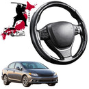 Black Samurai Segmented Steering Wheel Cover for Honda Civic 2012 - 2016 (Sedan, 9th Gen)-1