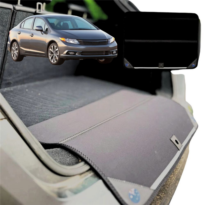 Rear Cargo Boot Bumper Protector for Honda Civic 2012 - 2016 (Sedan, 9th Gen) - Standard (72 x 55) - Black
