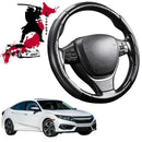 Black Samurai Segmented Steering Wheel Cover for Honda Civic 2016 - 2021 (10th Gen)-1