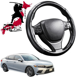 Black Samurai Segmented Steering Wheel Cover for Honda Civic 2022 - Current (11th Gen)