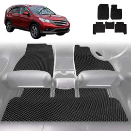 6D Diamond Car Floor Mats for Honda CR-V 2007 - 2012 RE - Custom-Fit Carpet Liner