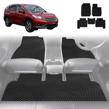6D Diamond Car Floor Mats for Honda CR-V 2007 - 2012 RE - Custom-Fit Carpet Liner