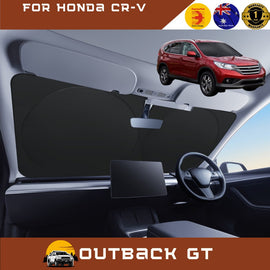 Front Windscreen Sun Shade for Honda CR-V 2007 - 2012 RE - Standard 150 x 85 cm - Black