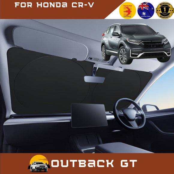 Front Windscreen Sun Shade for Honda CR-V 2017 - 2022 RW - Standard 150 x 85 cm - Black