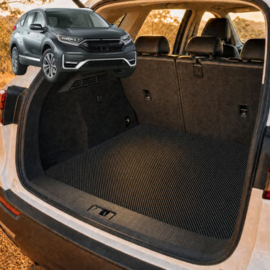 6D Diamond Car Boot Cargo Mat for Honda CR-V 2017 - 2022 RW - Heavy Duty Carpet Liner - All-Weather Resistance - Easy to use - Odorless Material - Black & Grey