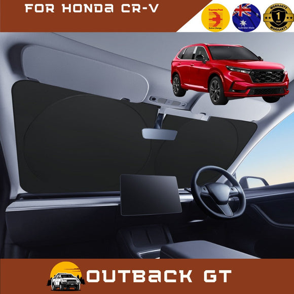 Front Windscreen Sun Shade for Honda CR-V 2023 - Current (RS) - Standard 150 x 85 cm - Black