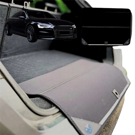 Rear Cargo Boot Bumper Protector for Audi A6 S6 RS6 2011 - 2018 (C7) - Standard (72 x 55) - Black