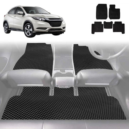 6D Diamond Car Floor Mats for Honda HR-V 2015 - 2021 (RU) - Custom-Fit Carpet Liner