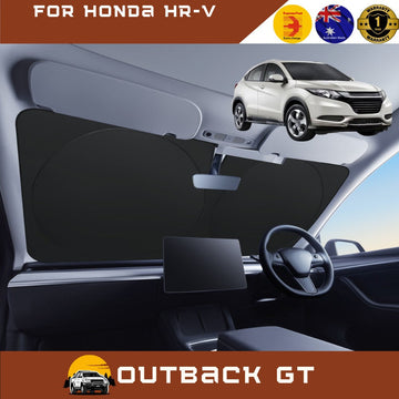 Front Windscreen Sun Shade for Honda HR-V 2015 - 2021 (RU) - Standard 150 x 85 cm - Black