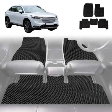 6D Diamond Car Floor Mats for Honda HR-V 2022 - Current (RV) - Custom-Fit Carpet Liner
