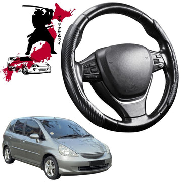 Black Samurai Segmented Steering Wheel Cover for Honda Jazz  2002 - 2008 (GD/GE)