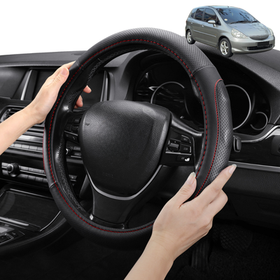 Steering Wheel Cover Pro Extra Layer for Honda Jazz 2002-2008 (GD/GE) - Breathable & Anti-Slip - Circle 38 cm