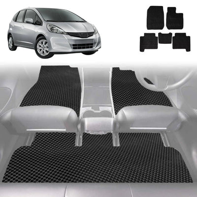 6D Diamond Car Floor Mats for Honda Jazz 2008 - 2014 (FIT GE/GG) - Custom-Fit Carpet Liner