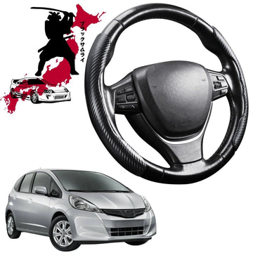 Black Samurai Segmented Steering Wheel Cover for Honda Jazz  2008 - 2014 (FIT GE/GG)