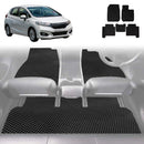 6D Diamond Car Floor Mats for Honda Jazz 2014 - 2021 (FIT GK/GH/GP) - Custom-Fit Carpet Liner-1