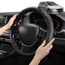 Steering Wheel Cover Pro Extra Layer for Honda Odyssey 2009-2013 Luxury 7 Seater (ViL) - Breathable & Anti-Slip - Circle 38 cm