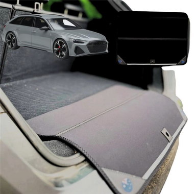 Rear Cargo Boot Bumper Protector for Audi A6 S6 RS6 2018 - Current (C8/4K) - Standard (72 x 55) - Black