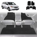 6D Diamond Car Floor Mats for Honda Odyssey 2014 - 2020 Standard 8 Seater - Custom-Fit Carpet Liner-1