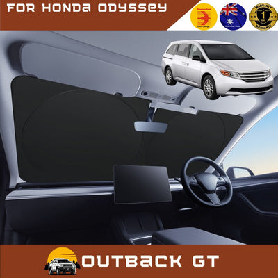 Front Windscreen Sun Shade for Honda Odyssey 2014 - 2020 Standard 8 Seater - XL 160 x 100 cm - Black