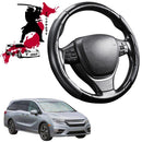 Black Samurai Segmented Steering Wheel Cover for Honda Odyssey 2014 - 2020 Standard 8 Seater-1