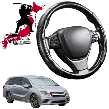Black Samurai Segmented Steering Wheel Cover for Honda Odyssey 2014 - 2020 Standard 8 Seater