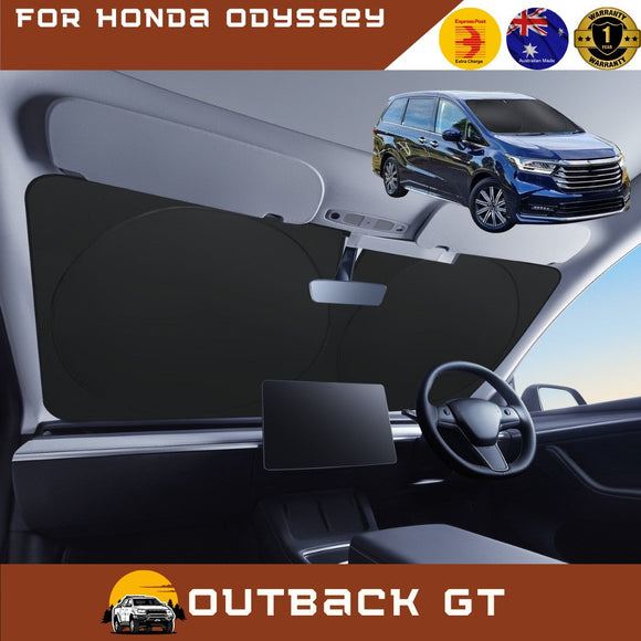 Front Windscreen Sun Shade for Honda Odyssey 2021 - Current 7 Seater (Vi L7) - XL 160 x 100 cm - Black