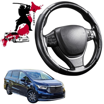 Black Samurai Segmented Steering Wheel Cover for Honda Odyssey 2021 - Current 7 Seater (Vi L7)