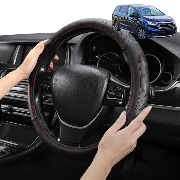 Steering Wheel Cover Pro Extra Layer for Honda Odyssey 2021 - Current 7 Seater (Vi L7) - Breathable & Anti-Slip - Circle 38 cm