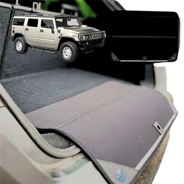 Rear Cargo Boot Bumper Protector for Hummer H2 2003 - 2009 - XL (98 x 55) - Black