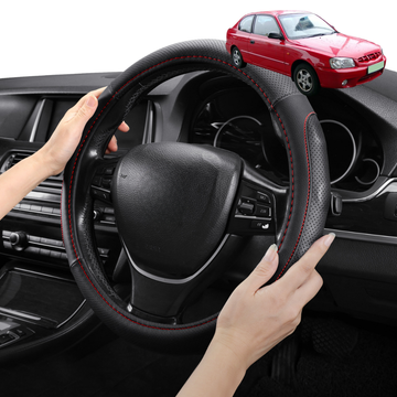 Steering Wheel Cover Pro Extra Layer for Hyundai Accent 1999-2005 LC - Breathable & Anti-Slip - Circle 38 cm