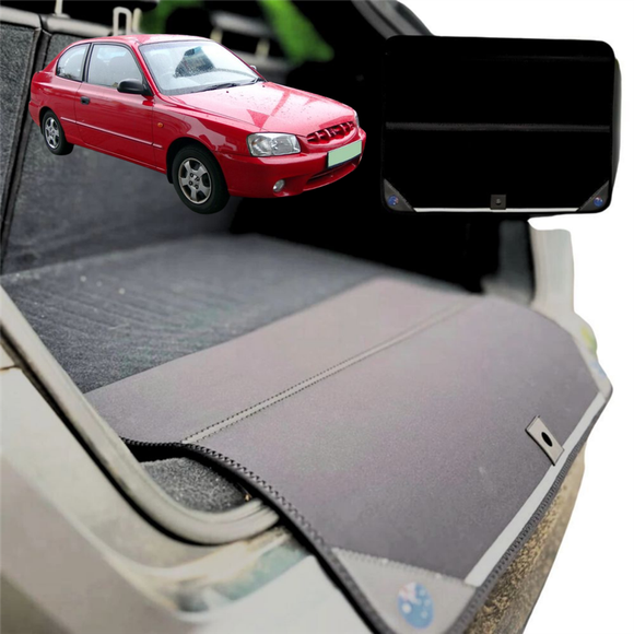 Rear Cargo Boot Bumper Protector for Hyundai Accent 1999 - 2005 LC - Standard (72 x 55) - Black