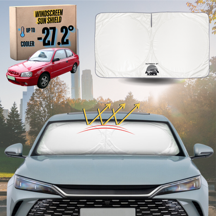 Front Windscreen Sun Shade for Hyundai Accent 1999 - 2005 LC - Standard 150 x 85 cm