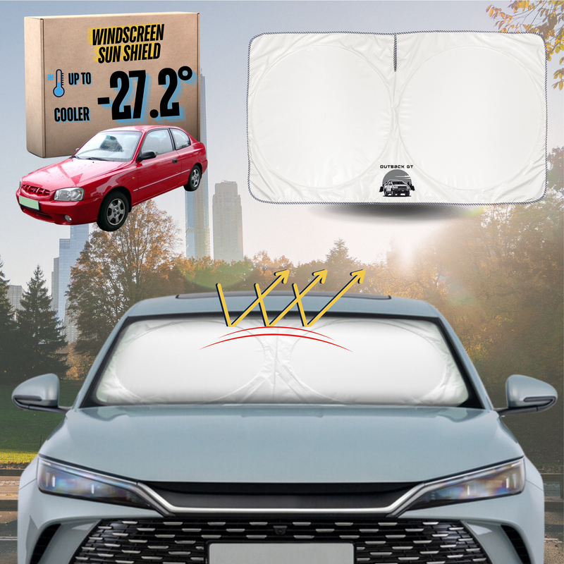 Front Windscreen Sun Shade for Hyundai Accent 1999 - 2005 LC - Standard 150 x 85 cm