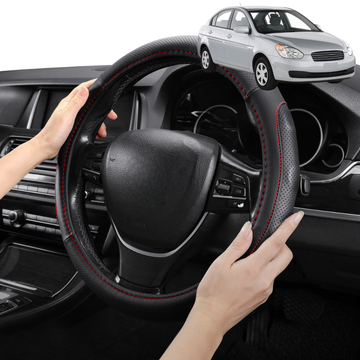 Steering Wheel Cover Pro Extra Layer for Hyundai Accent 2006-2010 MC - Breathable & Anti-Slip - Circle 38 cm