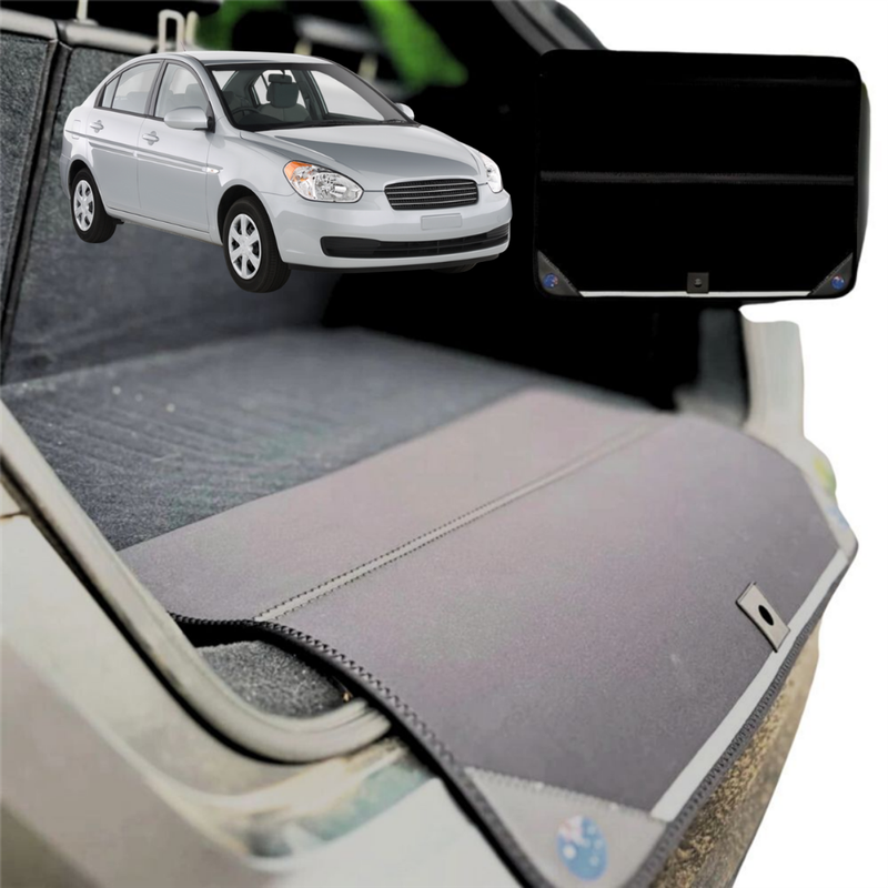 Rear Cargo Boot Bumper Protector for Hyundai Accent 2006 - 2010 MC - Standard (72 x 55) - Black